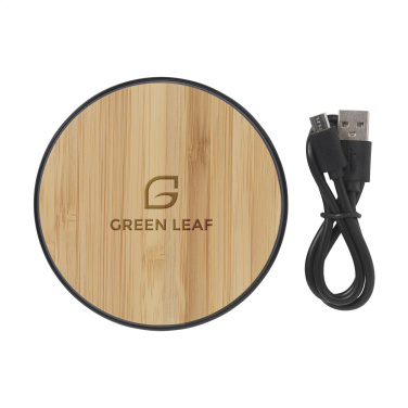 Logotrade promotional merchandise picture of: Bamboo 10W Wireless Charger wireless fast charger